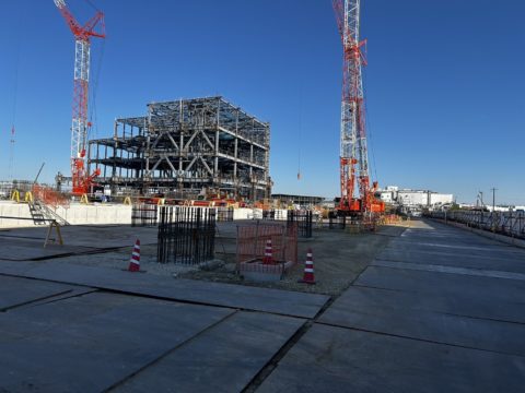 小牧で鉄骨建方