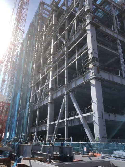 岐阜県揖斐郡での鉄骨工事