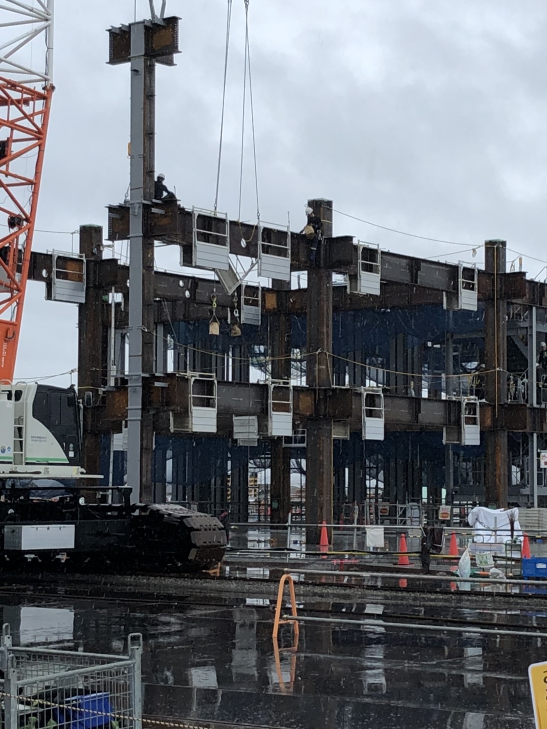 中部医療センター鉄骨建方