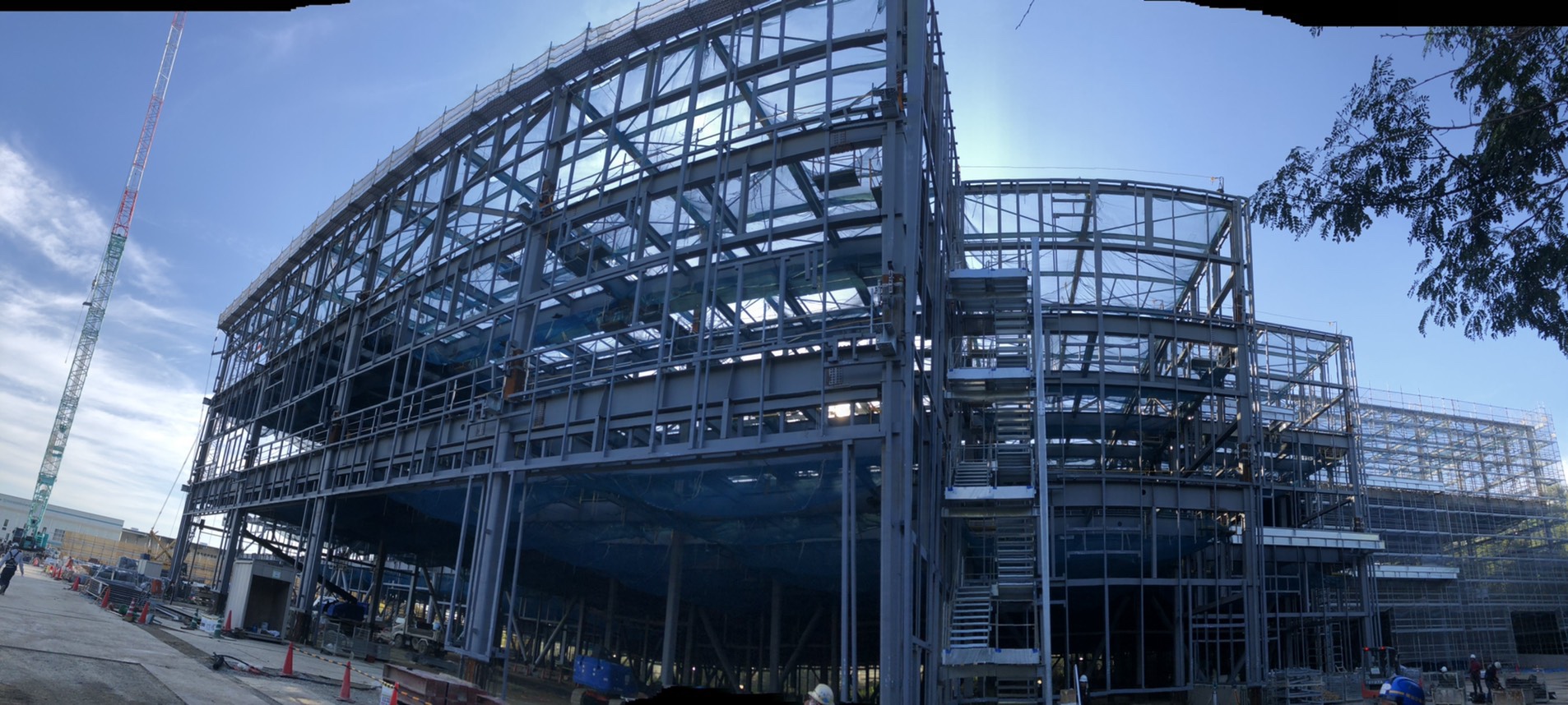 豊田市鉄骨建方完了