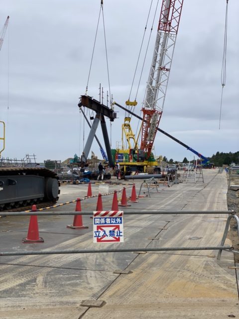 豊田で本日より鉄骨工事スタート