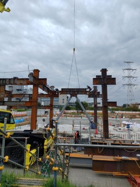 京都で鉄骨工事スタート