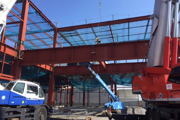 昭和冷蔵稲沢  鉄骨建方